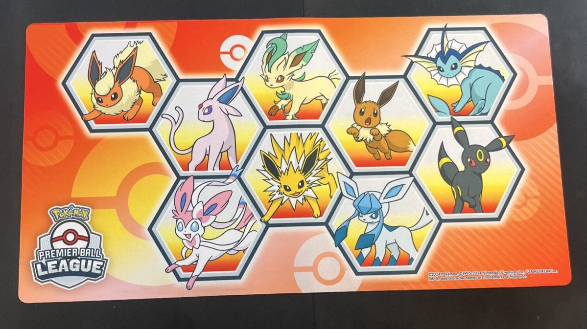 Pokemon: 2024 Premier Ball League Eevee Evolution Top 16 Playmat