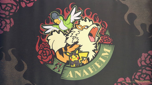 Pokemon: 2025 World Championships Arcanine, Pikachu & Sqwuakabilly Playmat